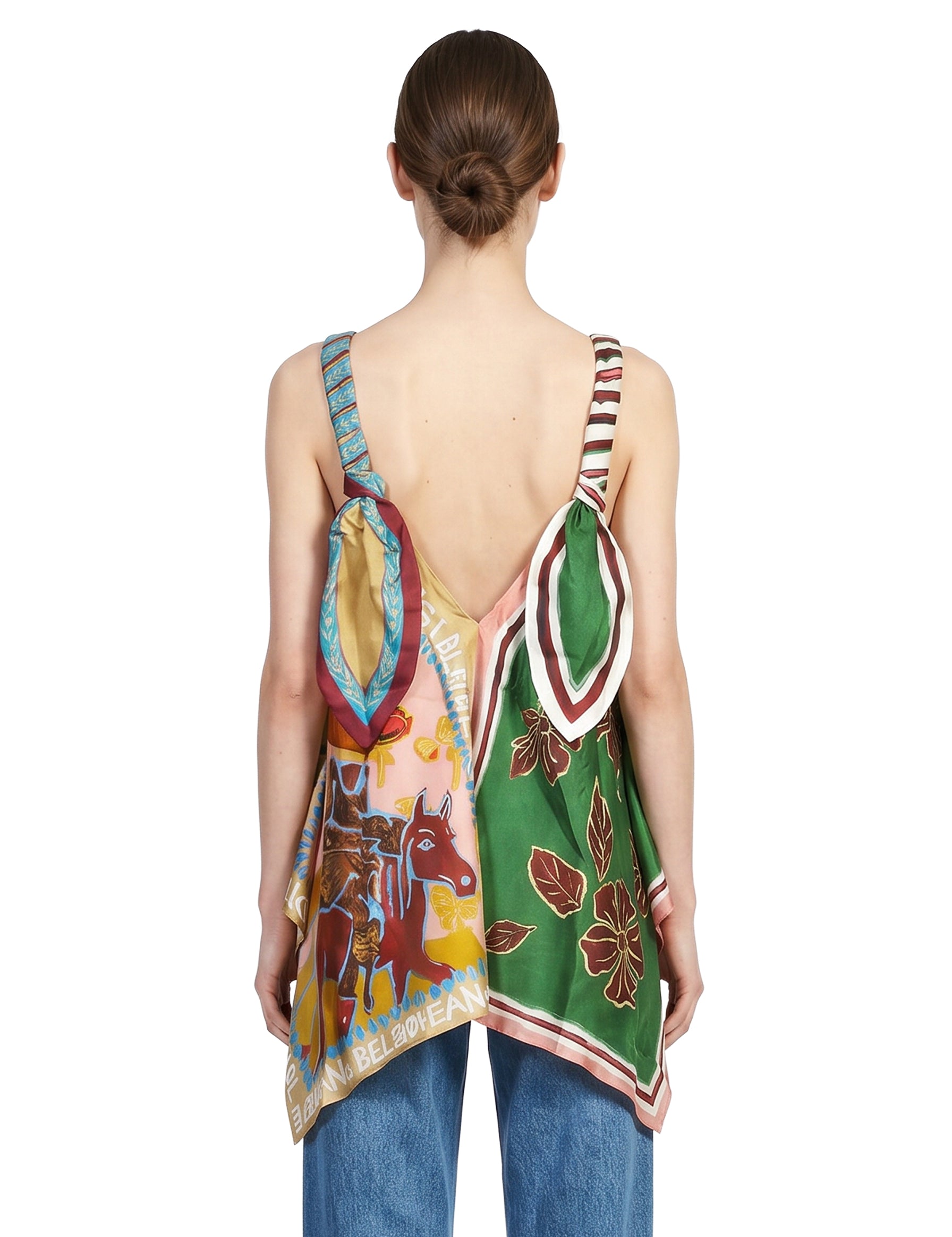 Top Mlak in seta multicolor 