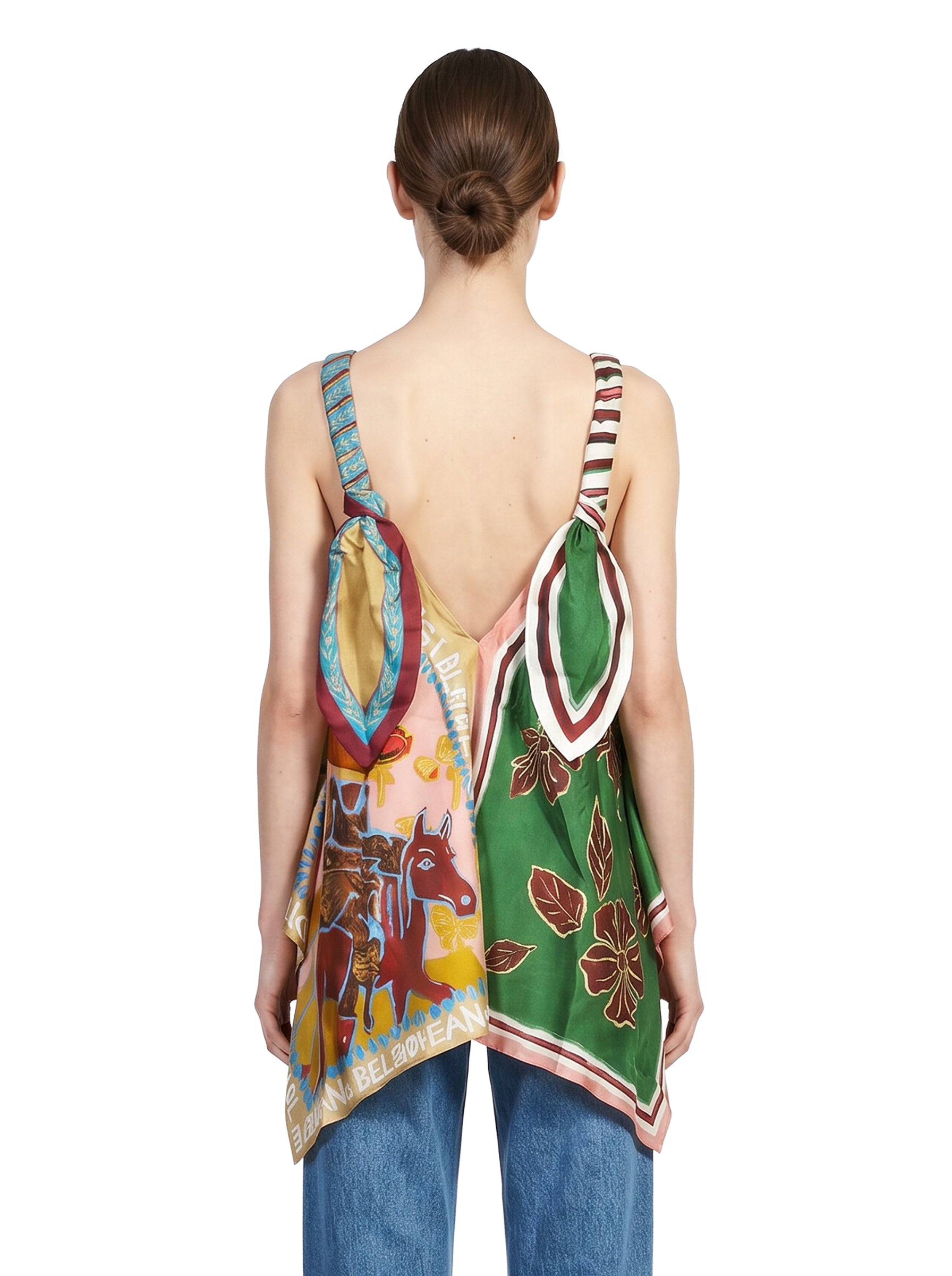 Top Mlak in seta multicolor 