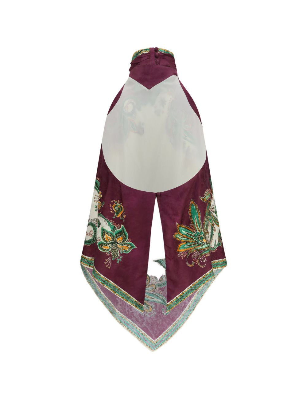 Top Ruthie con scollo all'americana multicolore 