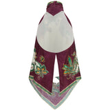 Top Ruthie con scollo all'americana multicolore 