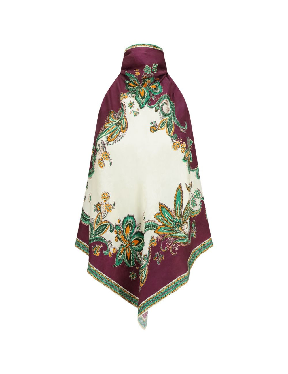 Top Ruthie con scollo all'americana multicolore 