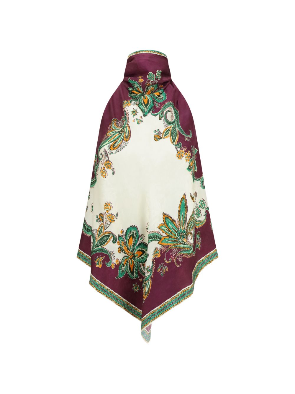 Top Ruthie con scollo all'americana multicolore 