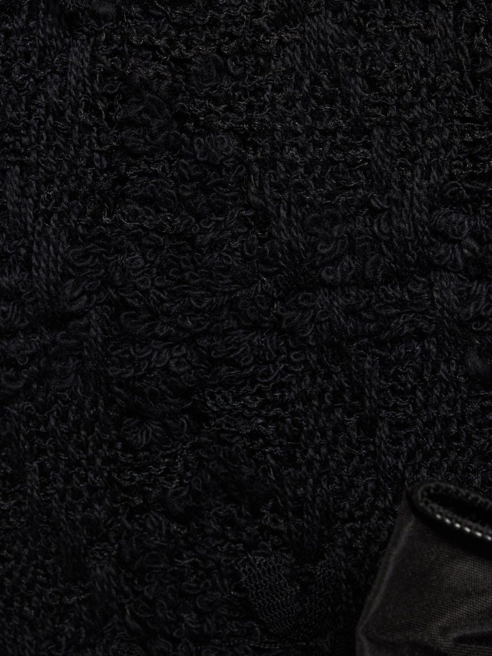 Miniabito bouclé con fiocchi in nero 