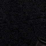 Miniabito bouclé con fiocchi in nero 