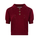 Polo bordeaux in lana merino 