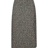 Gonna a tubino in tweed melange in grigio 