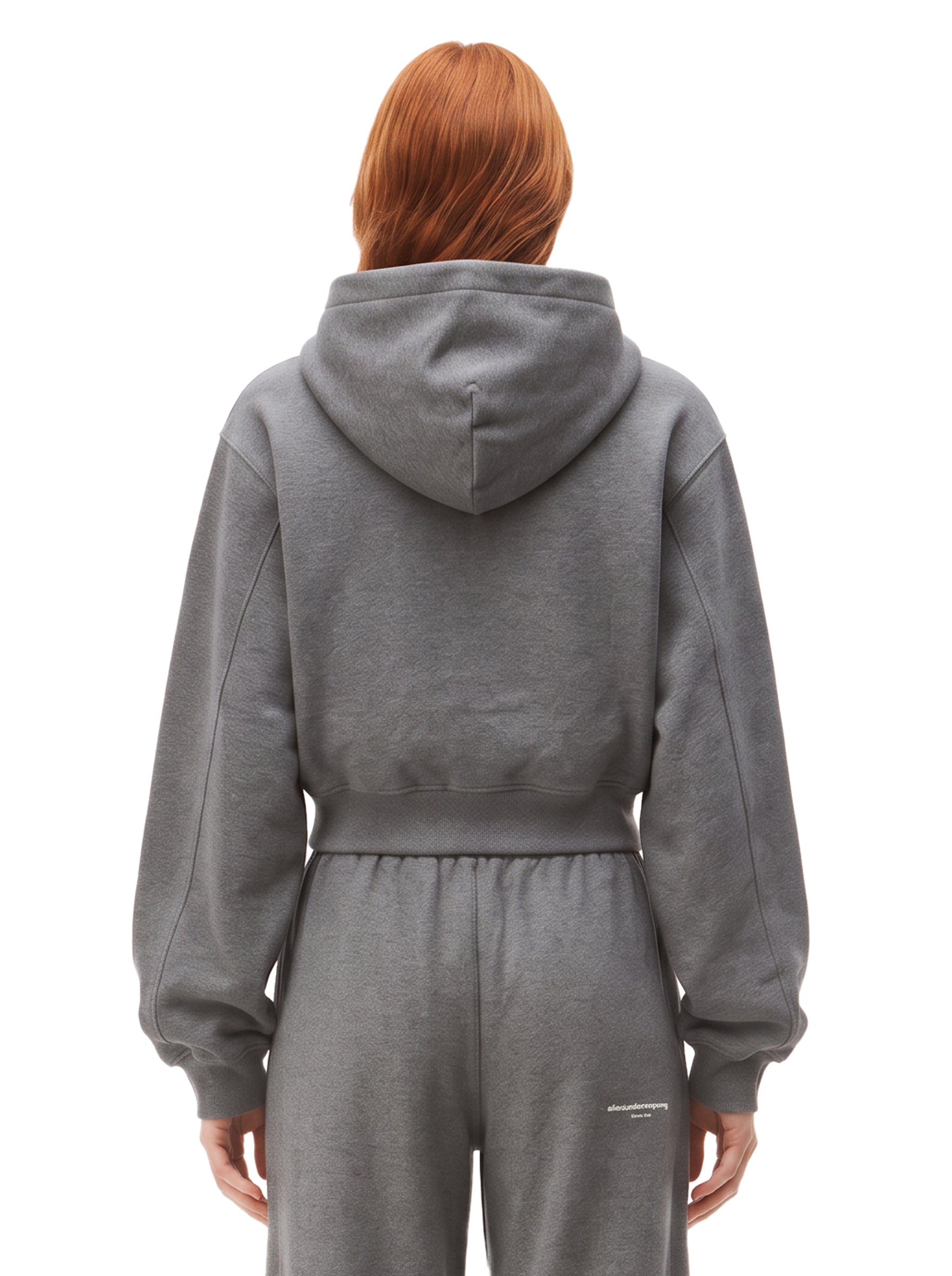Felpa con cappuccio e zip in grigio 