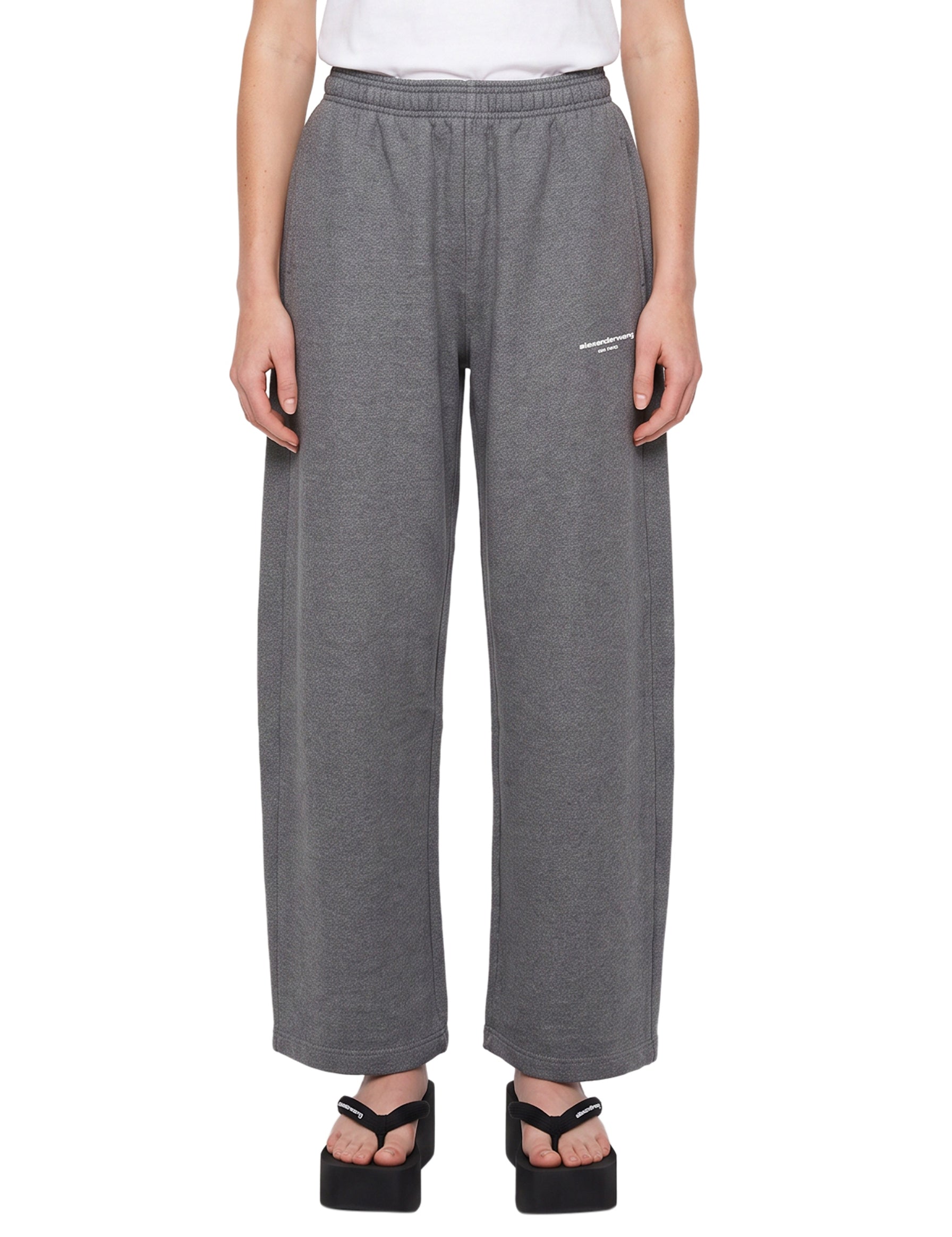 Pantaloni tuta a vita media in grigio 
