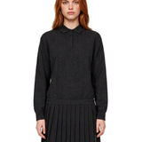 Abito colletto polo in nero 