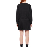 Abito colletto polo in nero 