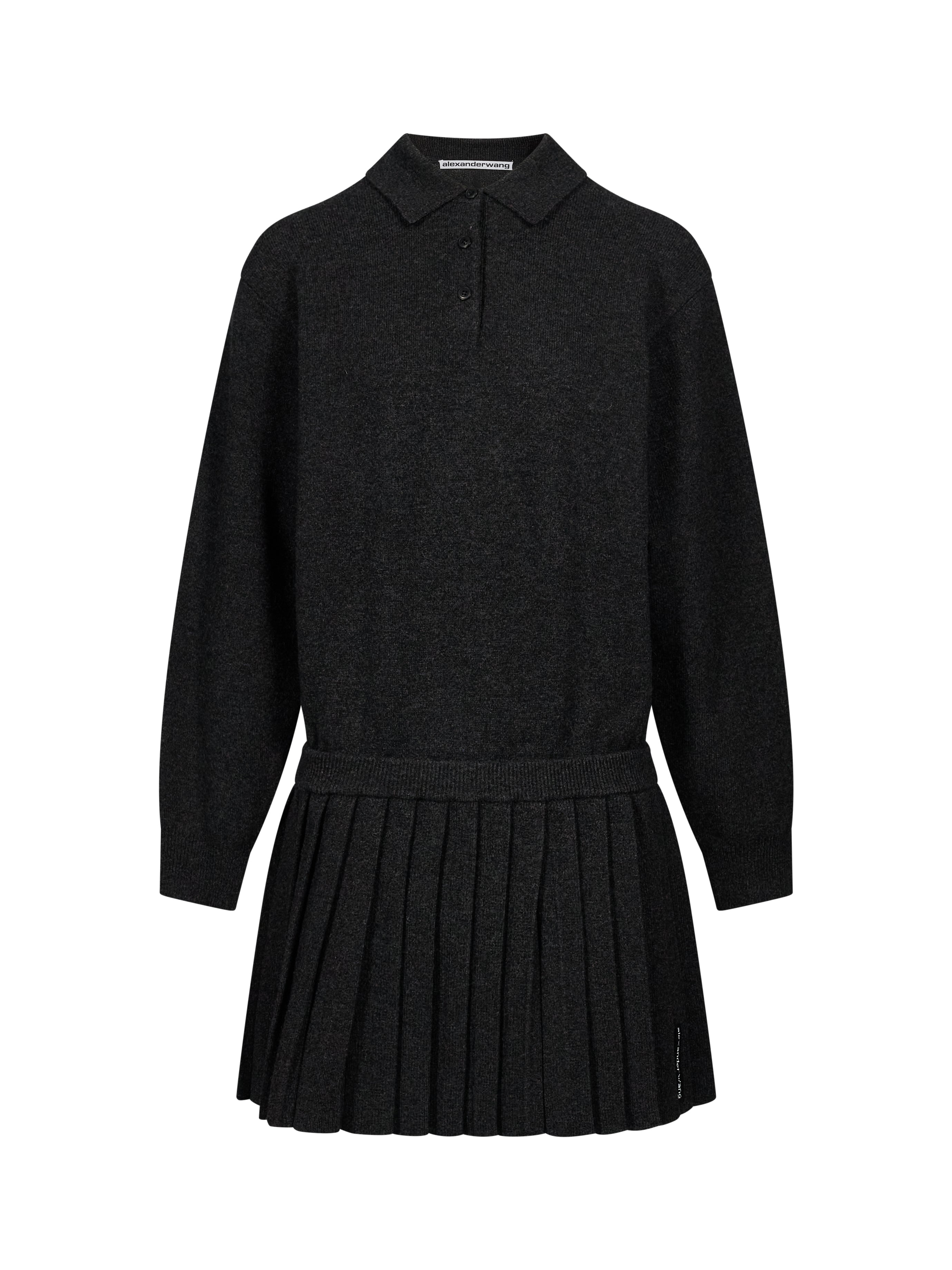 Abito colletto polo in nero 
