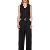 Pantaloni sartoriali con cintura in nero 