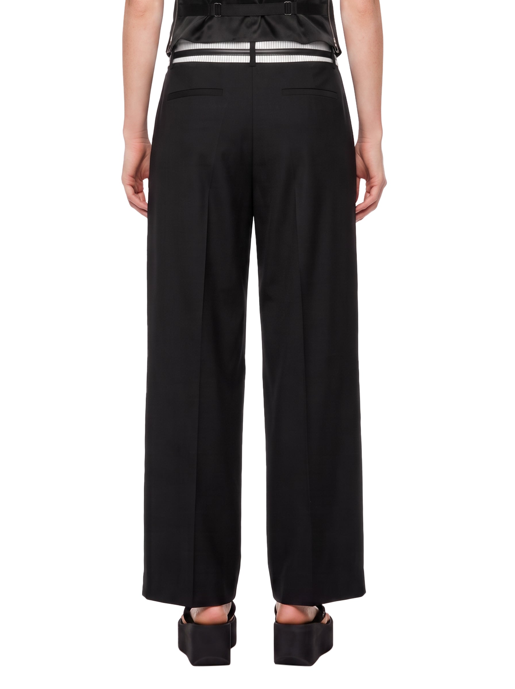 Pantaloni sartoriali con cintura in nero 