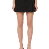 Shorts plissé a vita media in nero 
