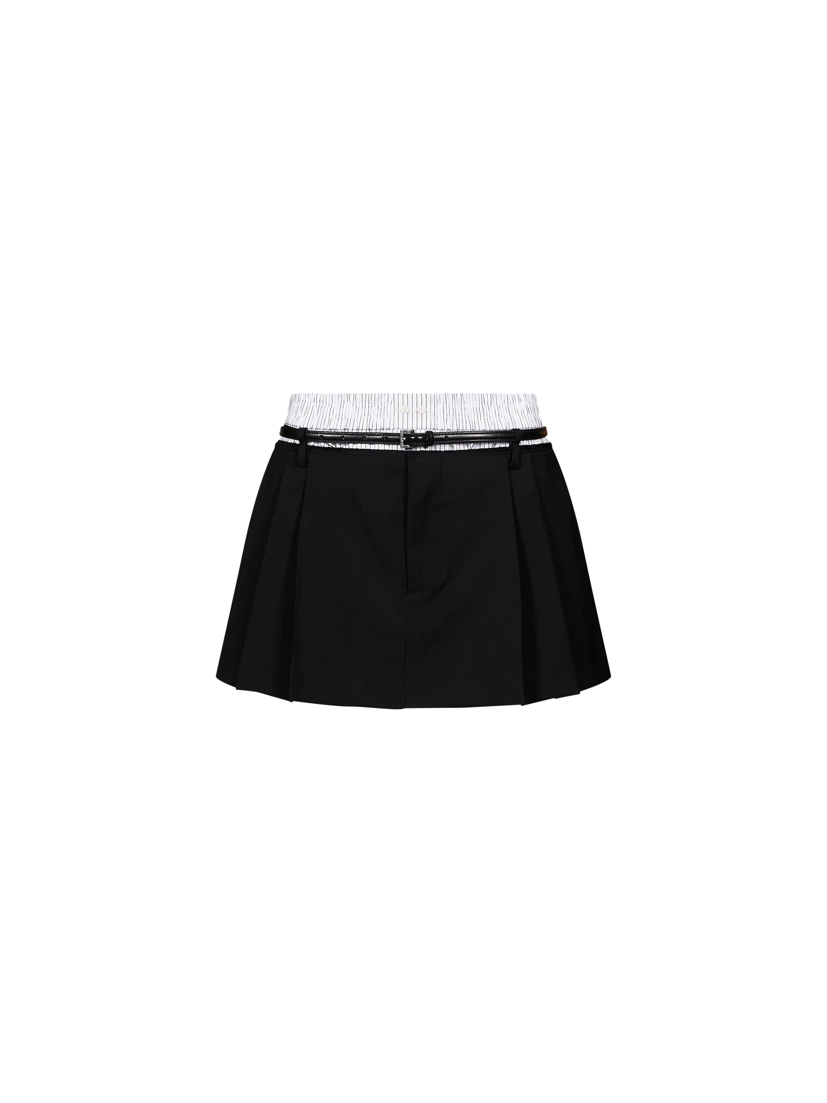 Shorts plissé a vita media in nero 