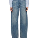 Jeans a gamba ampia in blu 