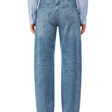 Jeans a gamba ampia in blu 