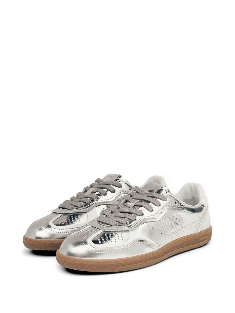 Sneakers Tb.490 pelle metallizzata argento 