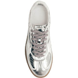 Sneakers Tb.490 pelle metallizzata argento 