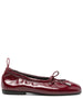 Rosalind stretch leather ballet flats in burgundy