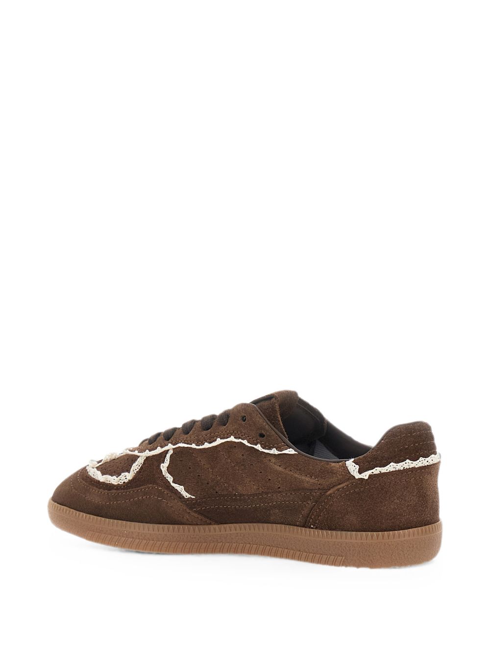 Sneakers Tb.490 camoscio con dettaglio crochet  in marrone 