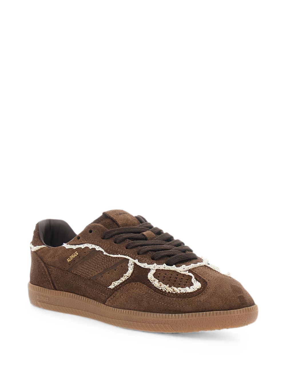 Sneakers Tb.490 camoscio con dettaglio crochet  in marrone 