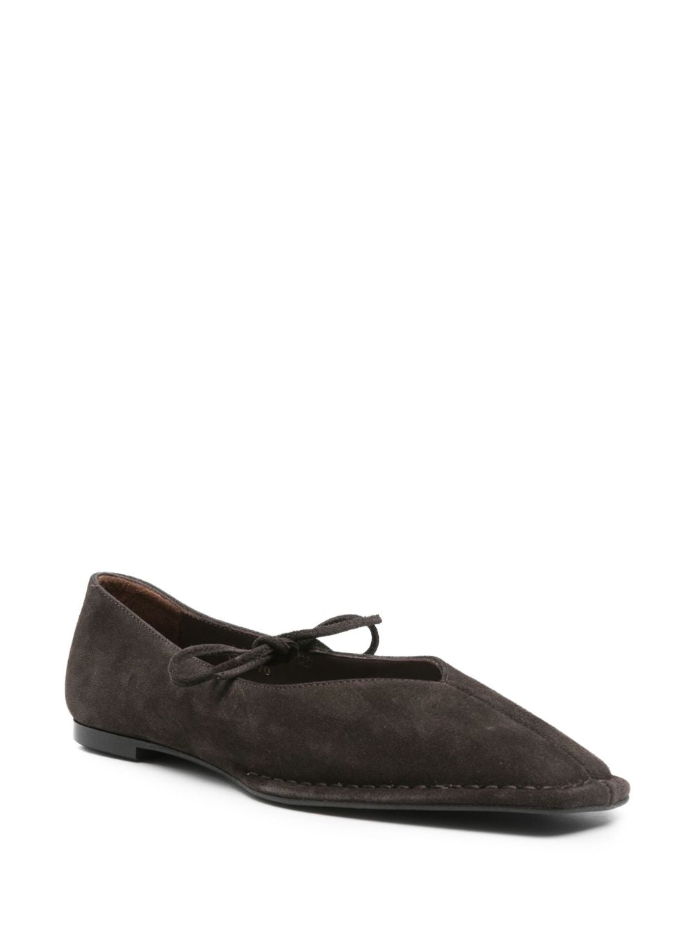 Ballerine Rosalind pelle in marrone 