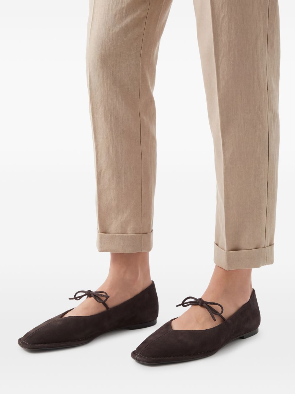 Ballerine Rosalind pelle in marrone 