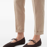 Ballerine Rosalind pelle in marrone 