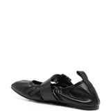 Ballerine Rosalind in pelle in nero 