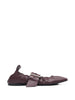 Sarea leather ballet flats in burgundy