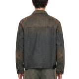 Giacca denim Lea Bones con zip in blu 