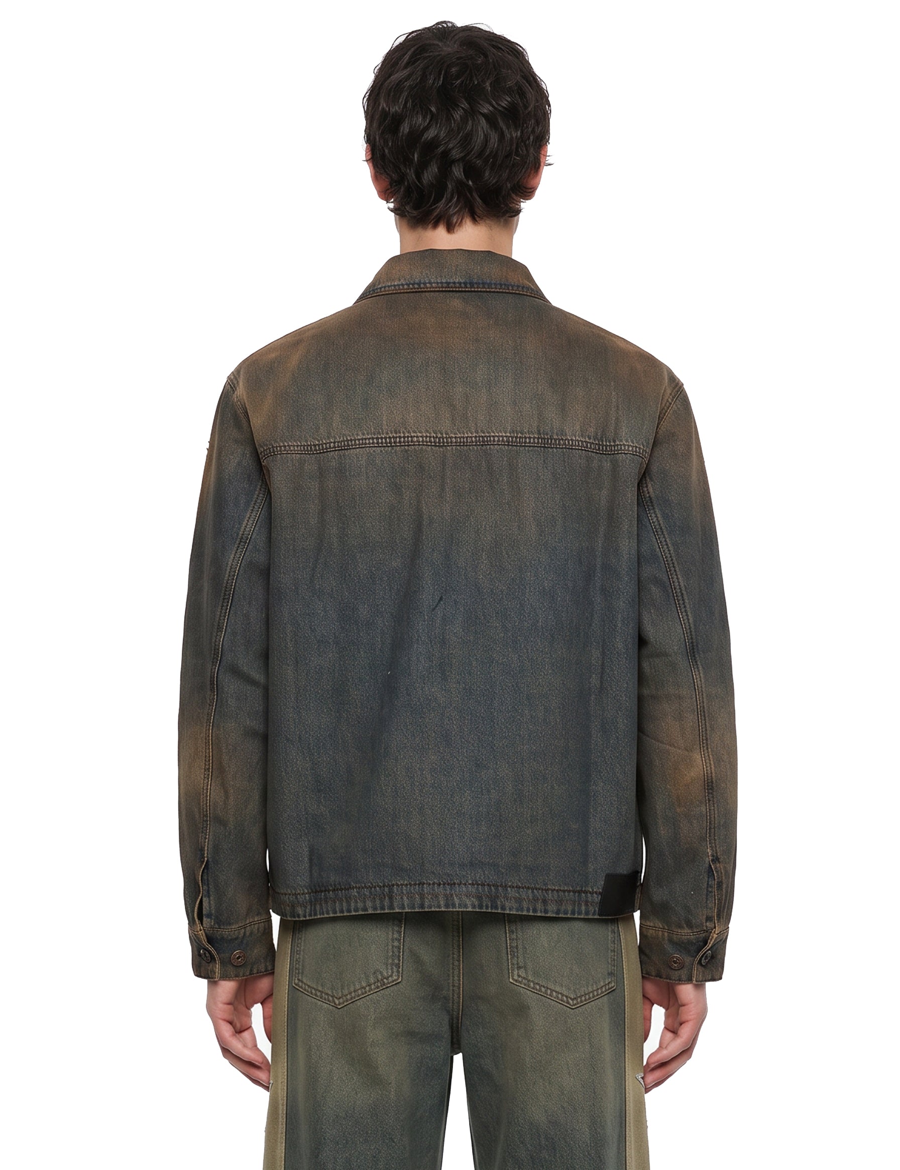 Giacca denim Lea Bones con zip in blu 