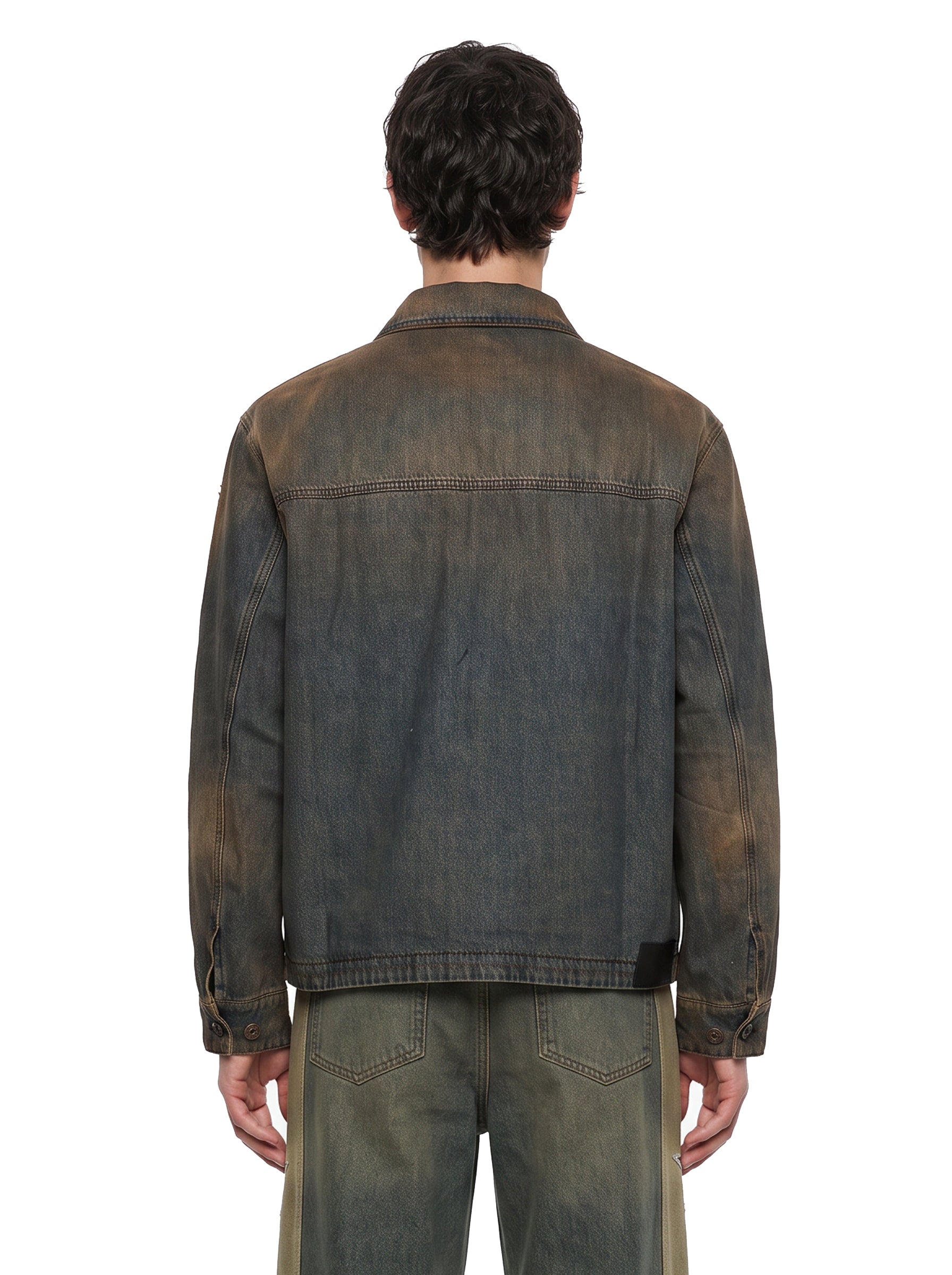 Giacca denim Lea Bones con zip in blu 