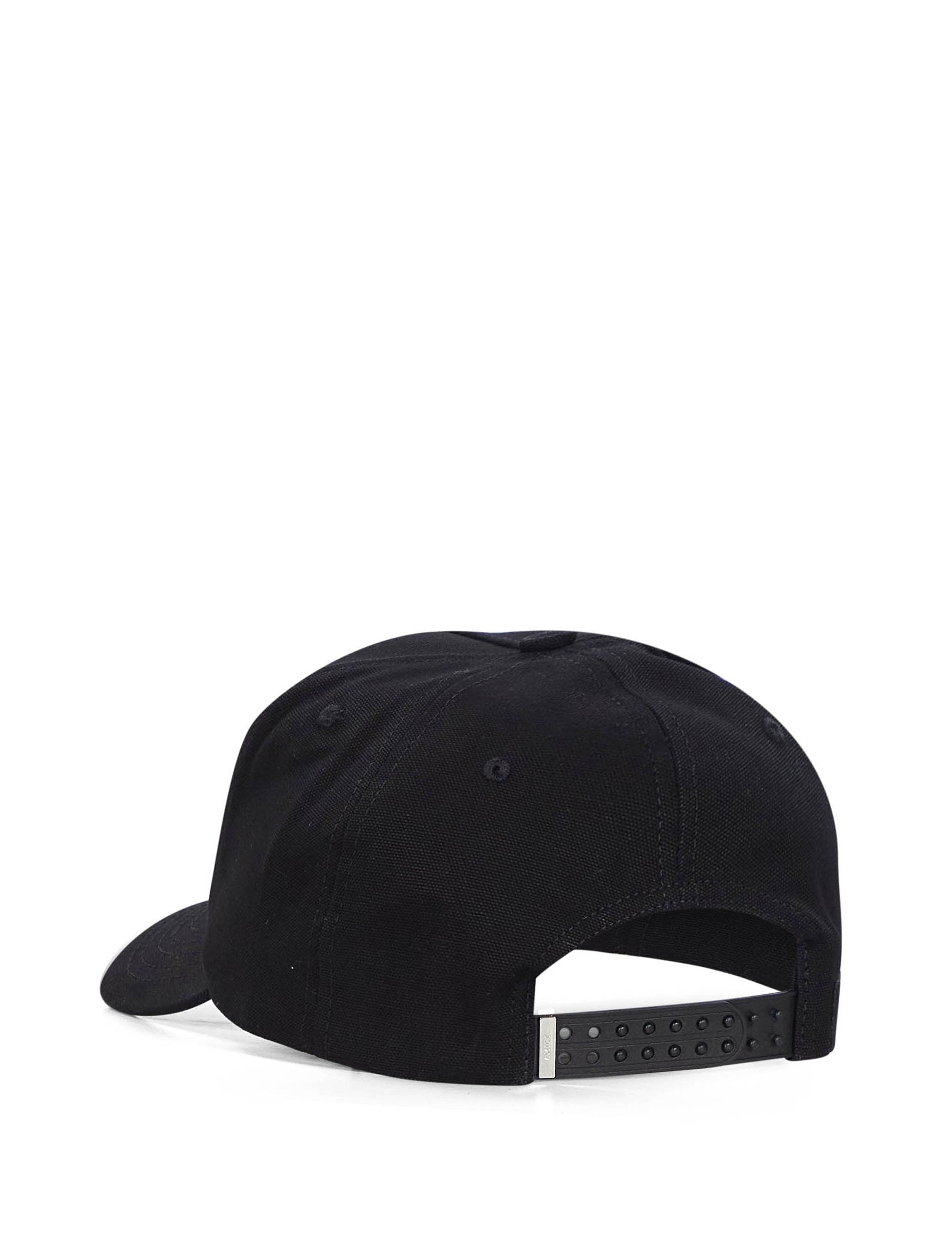 Cappello da baseball con logo in nero 