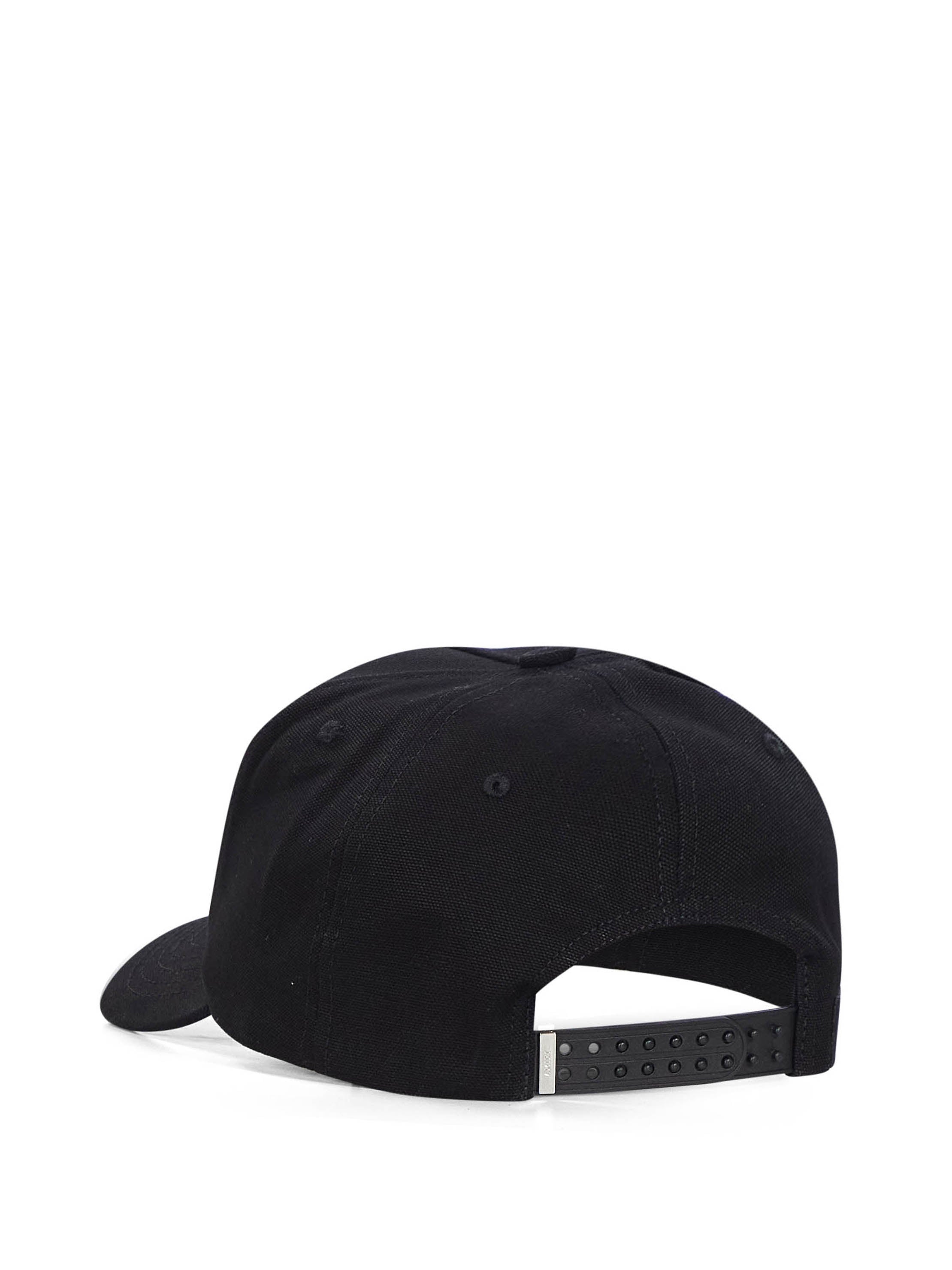 Cappello da baseball con logo in nero 