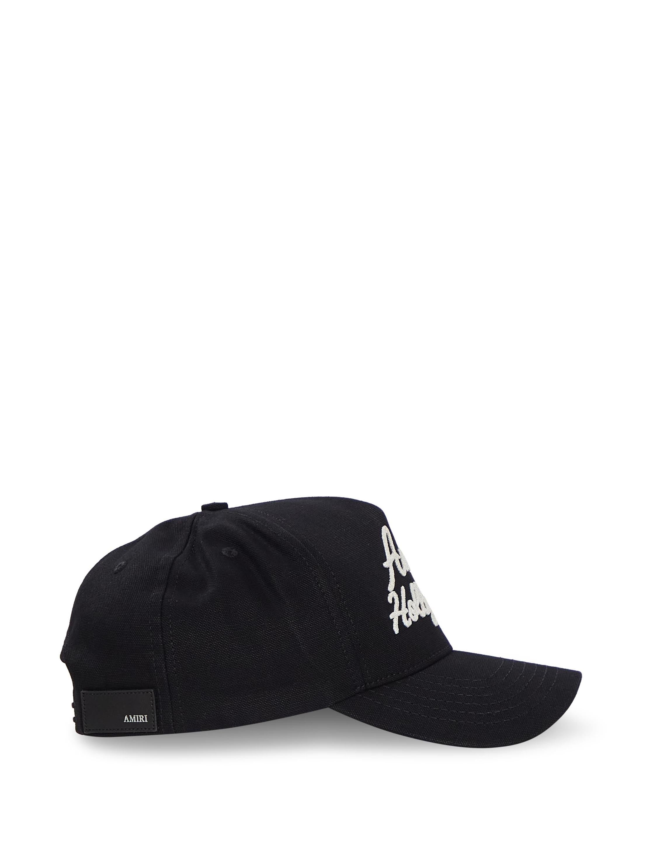 Cappello da baseball con logo in nero 