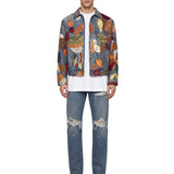Giacca trucker decorata multicolor<BR/> 