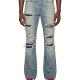 Jeans Destroyed Flare in blu 
