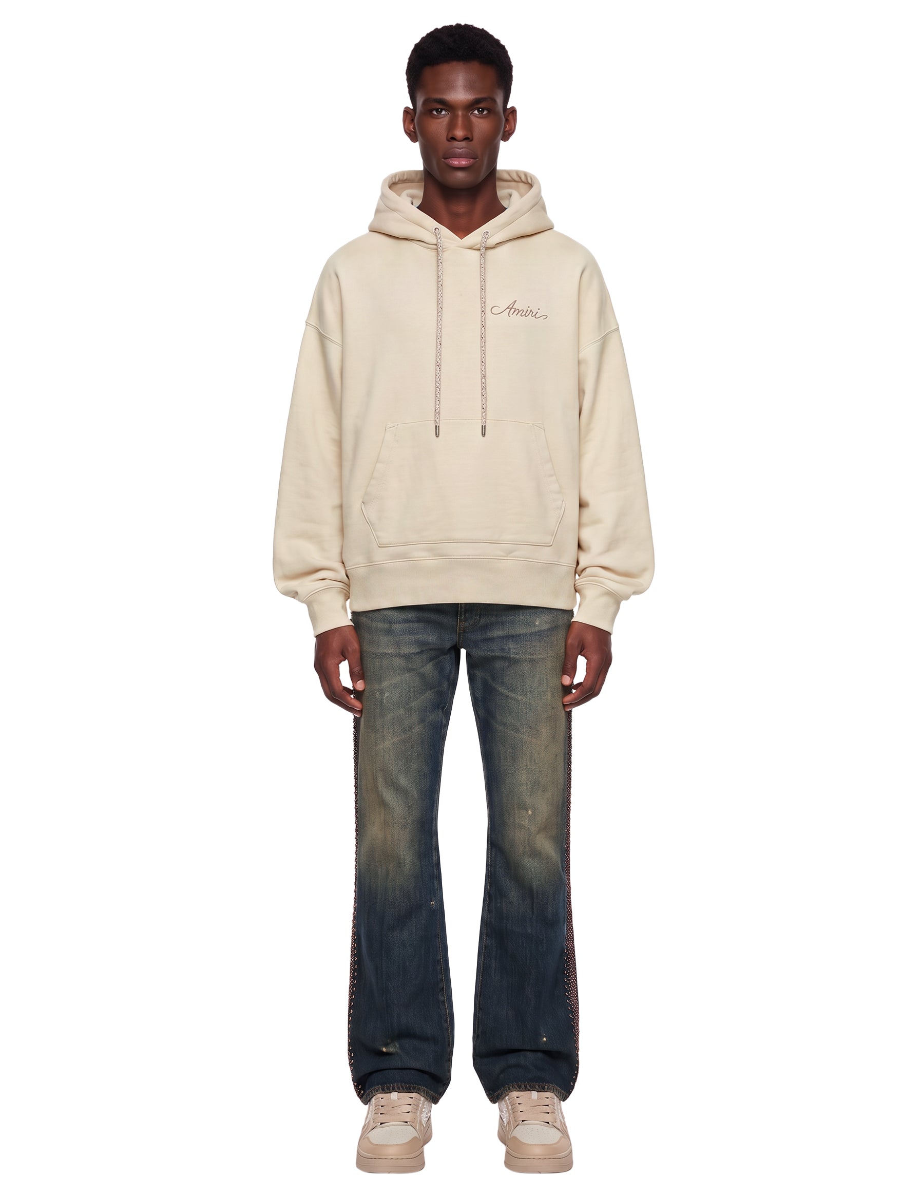 Jeans MA Fit con ricamo in blu 