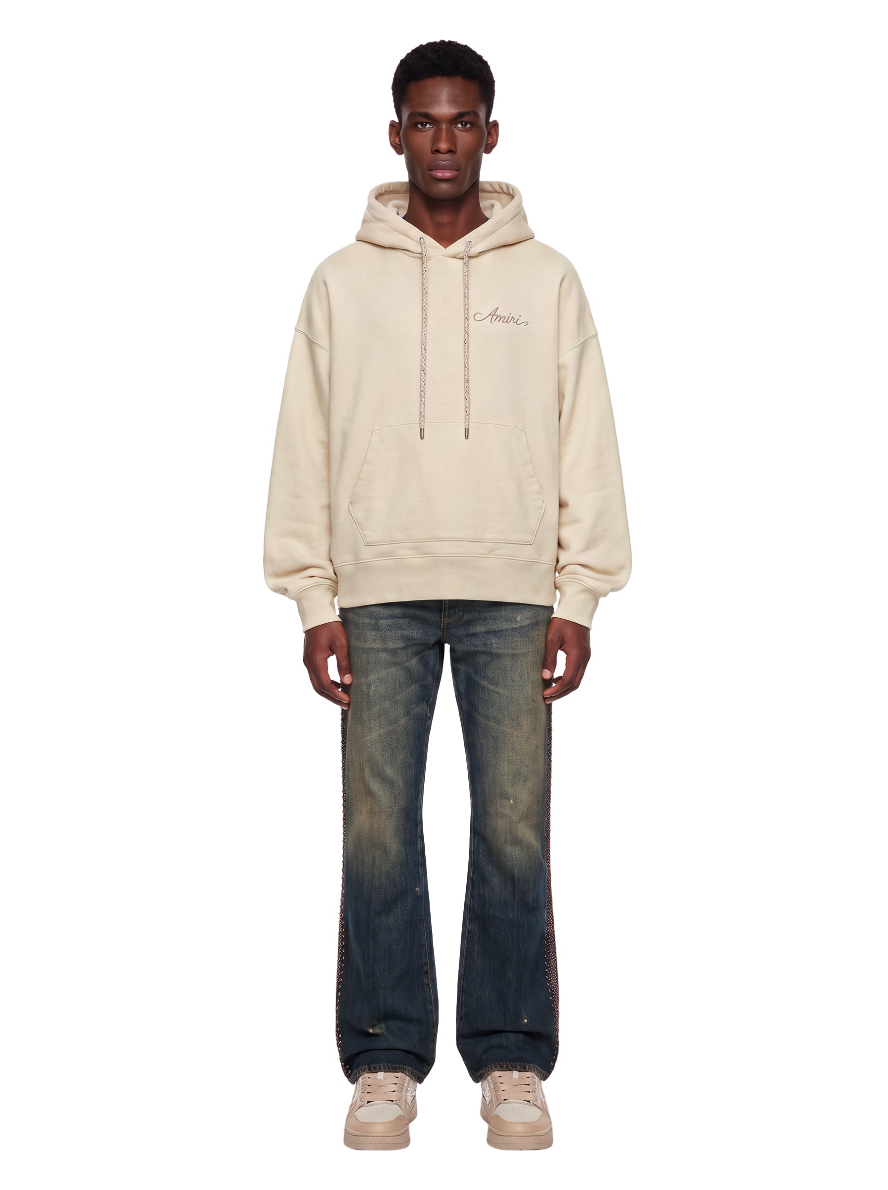 Jeans MA Fit con ricamo in blu 