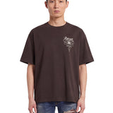 T-shirt a maniche corte lasso in marrone 