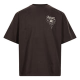 T-shirt a maniche corte lasso in marrone 