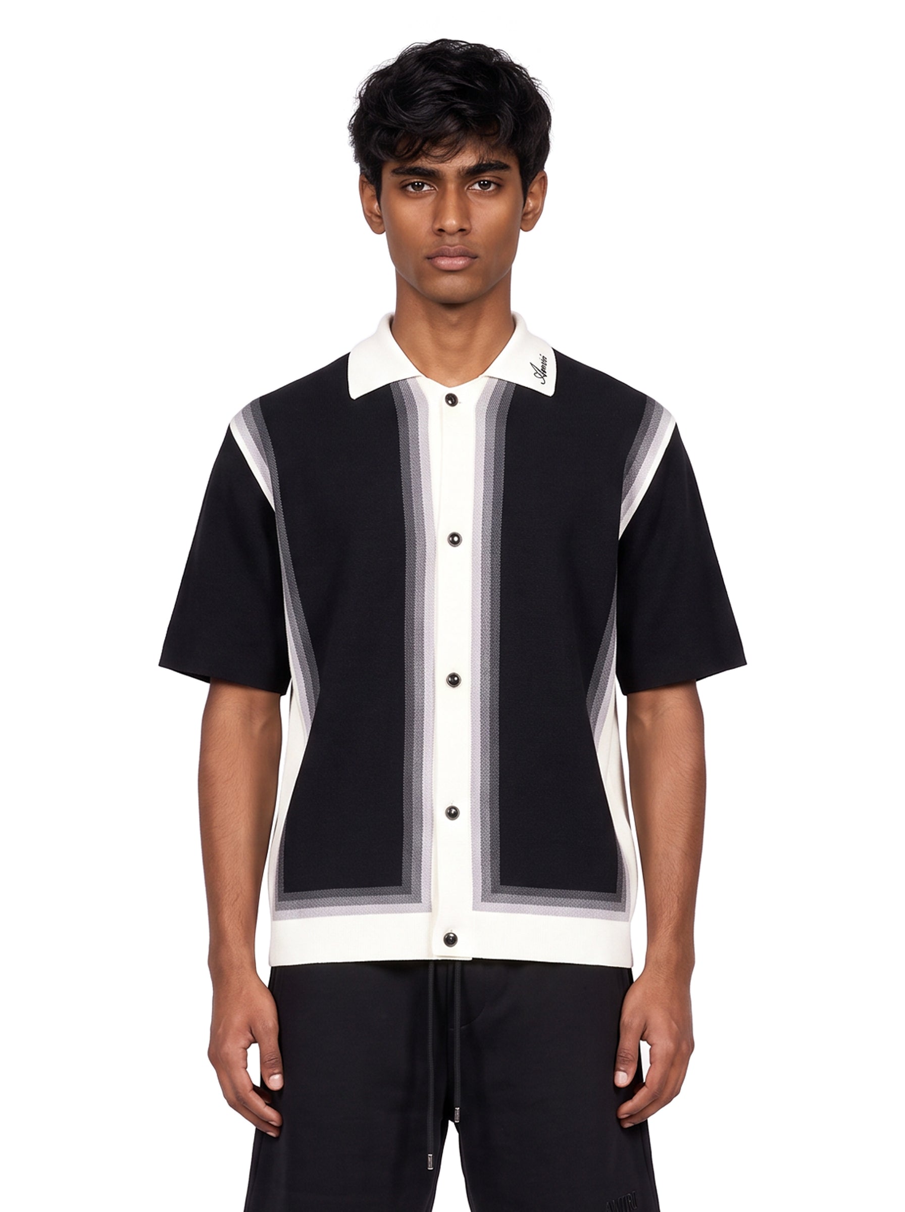 Camicia Lasso in maglia nero e bianco 