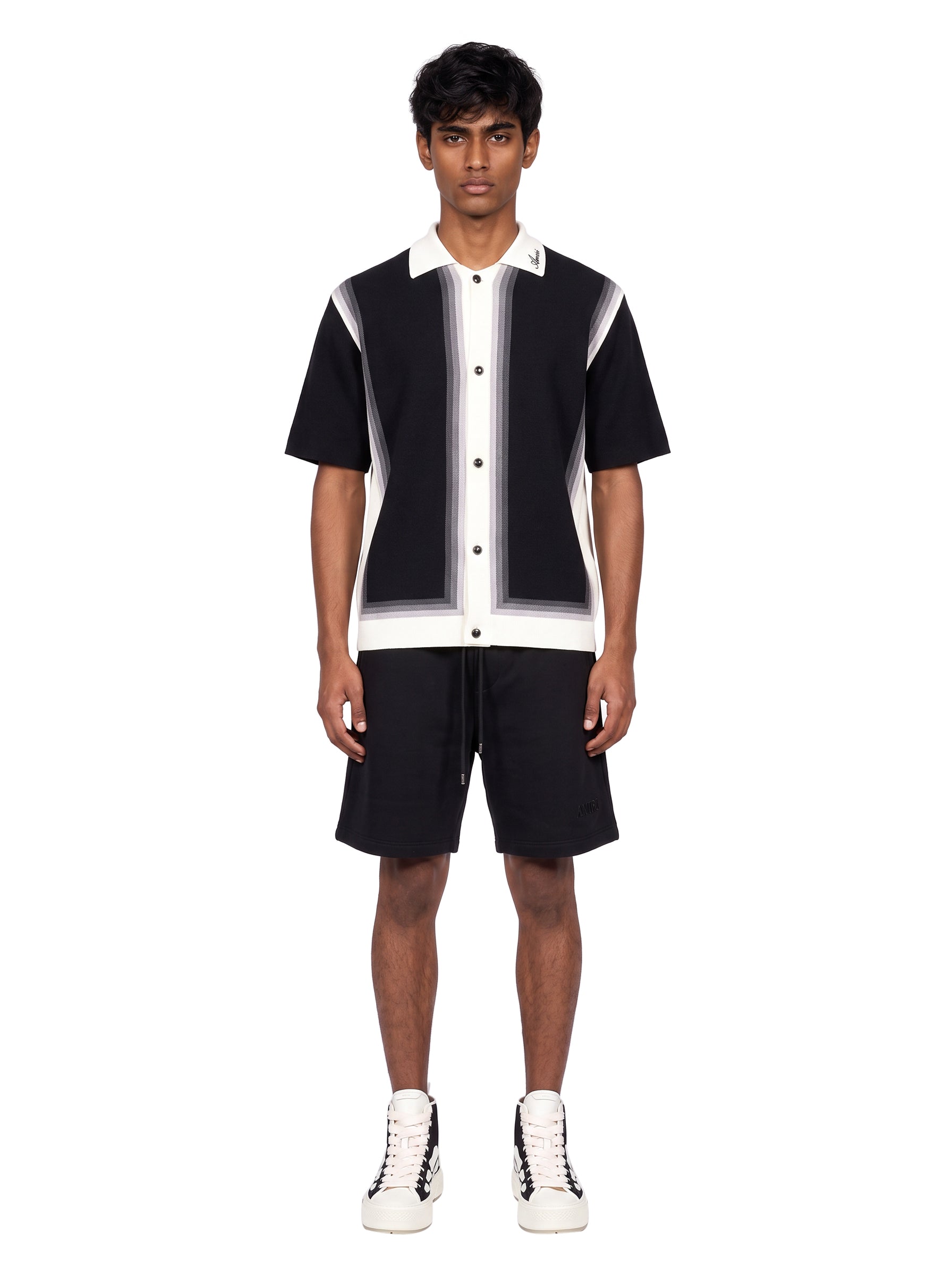 Camicia Lasso in maglia nero e bianco 