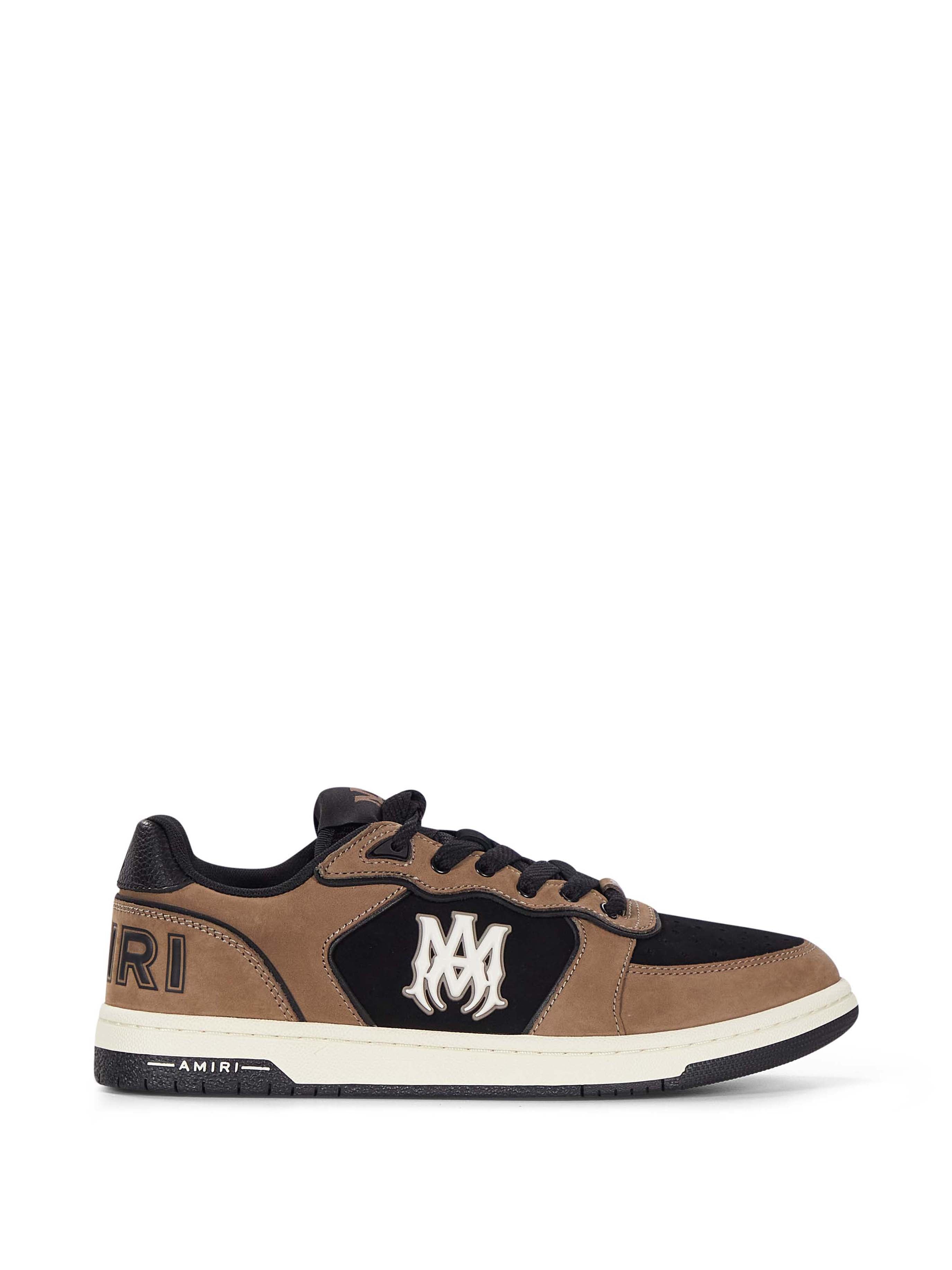 Sneakers con logo newport in beige e nero 