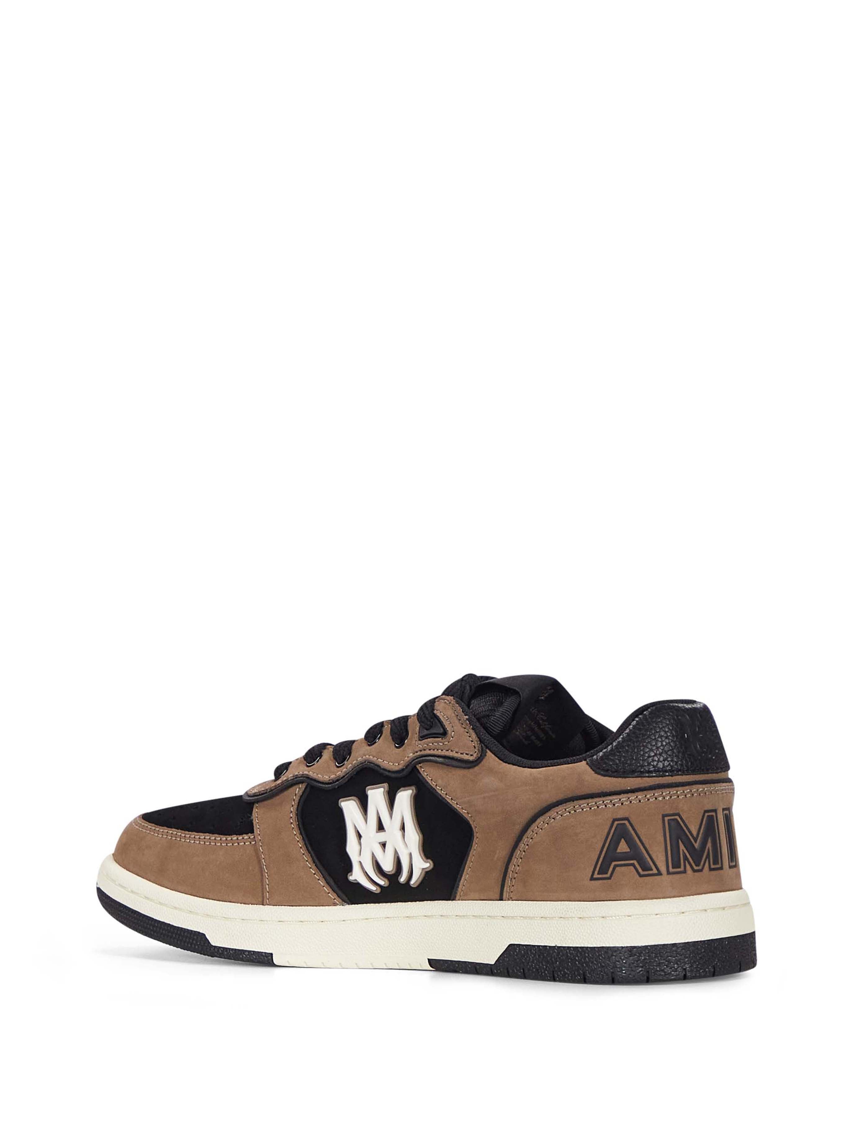 Sneakers con logo newport in beige e nero 