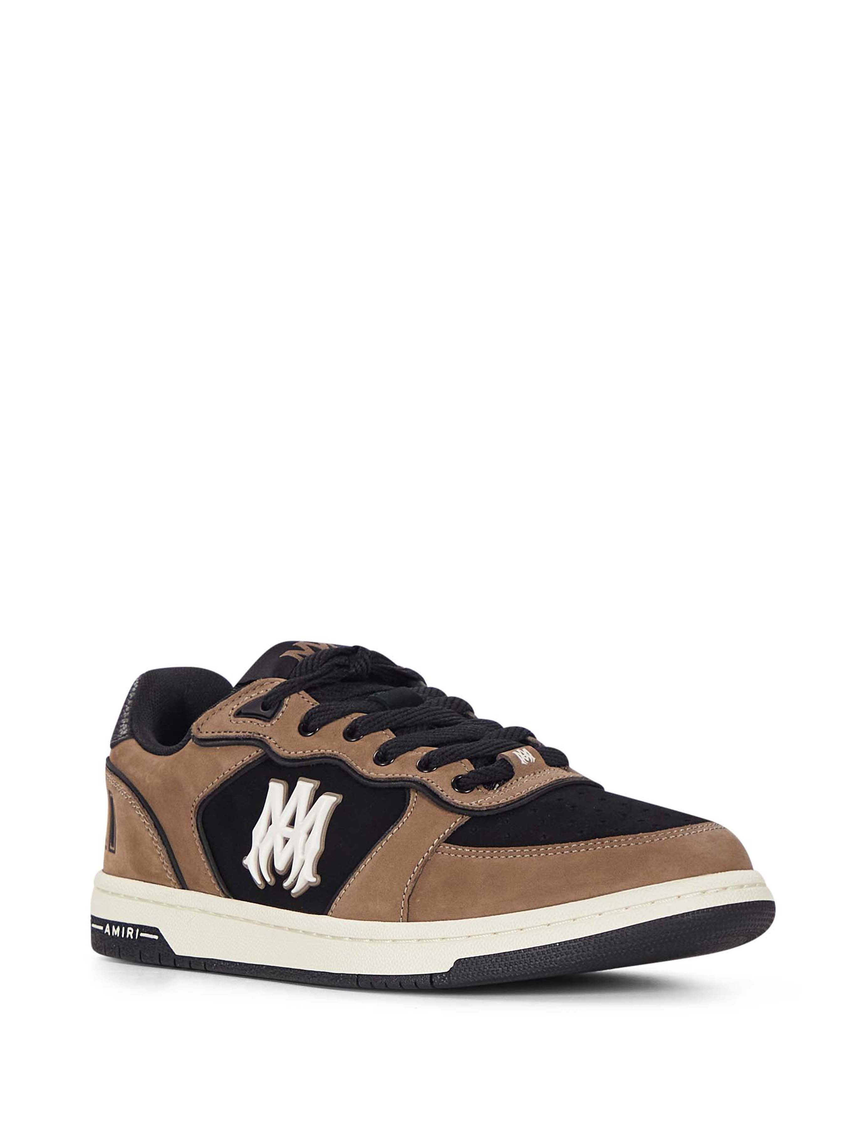 Sneakers con logo newport in beige e nero 