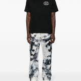 T-shirt a maniche corte con logo  in nero 