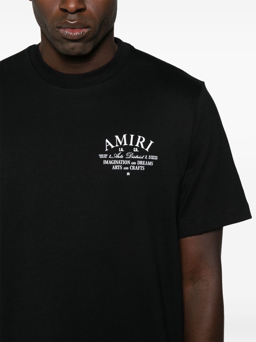 T-shirt a maniche corte con logo  in nero 